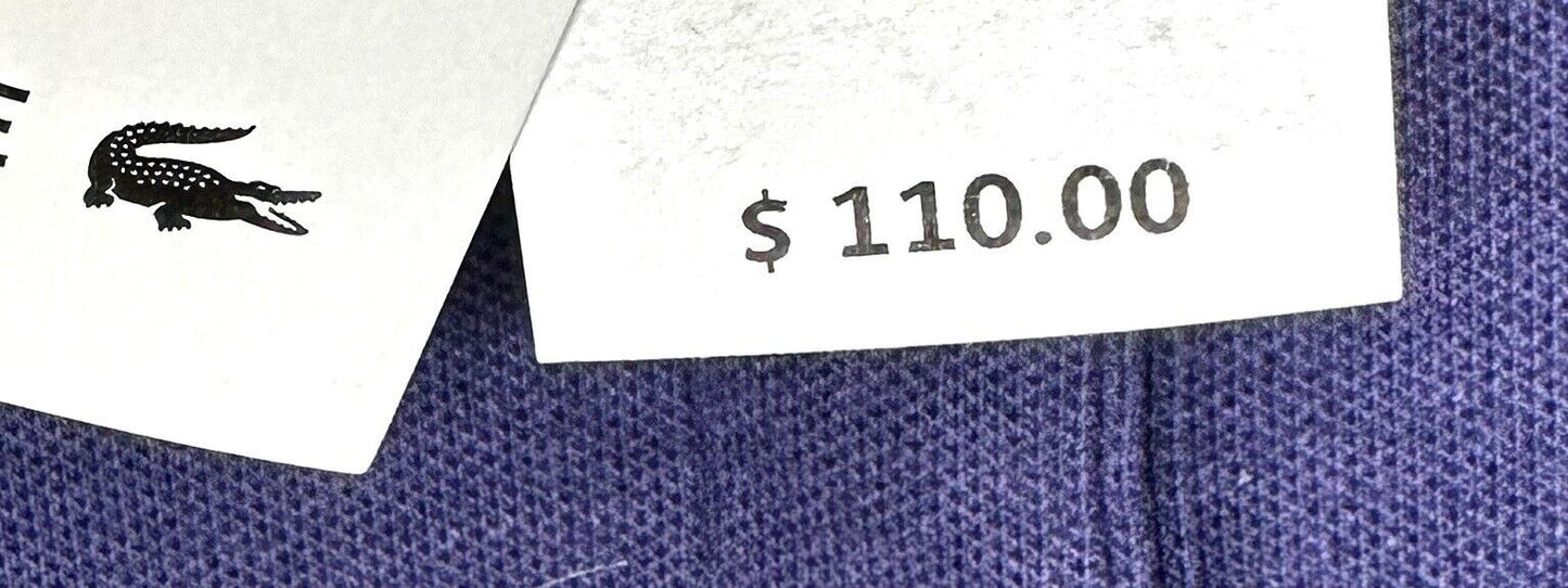 Lacoste polo Longer Sleeve Purple Retail $110 Size 44 NWT (L)