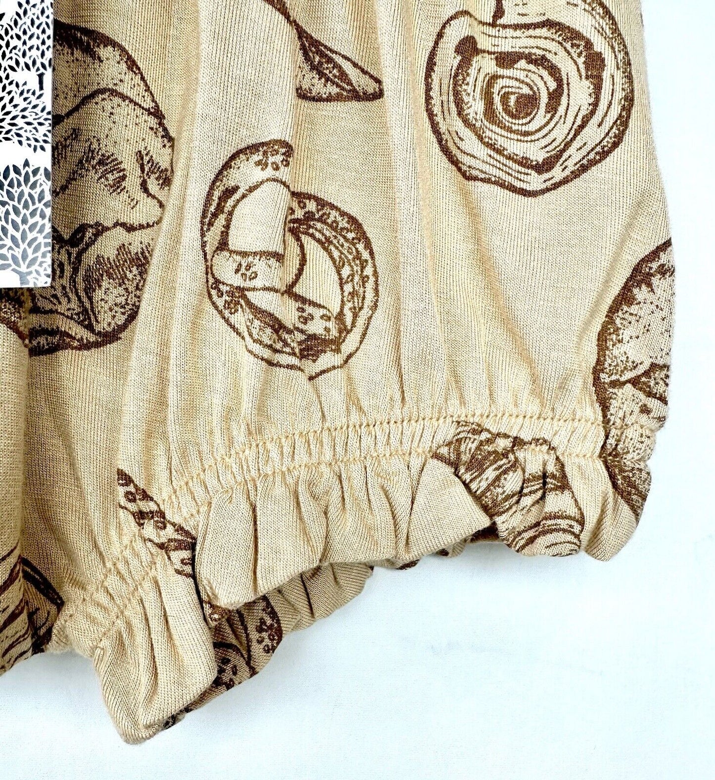 Kate Quinn Smocked Waist Bloomer Bread Design Soft Bamboo Fabric Size 3-6 M