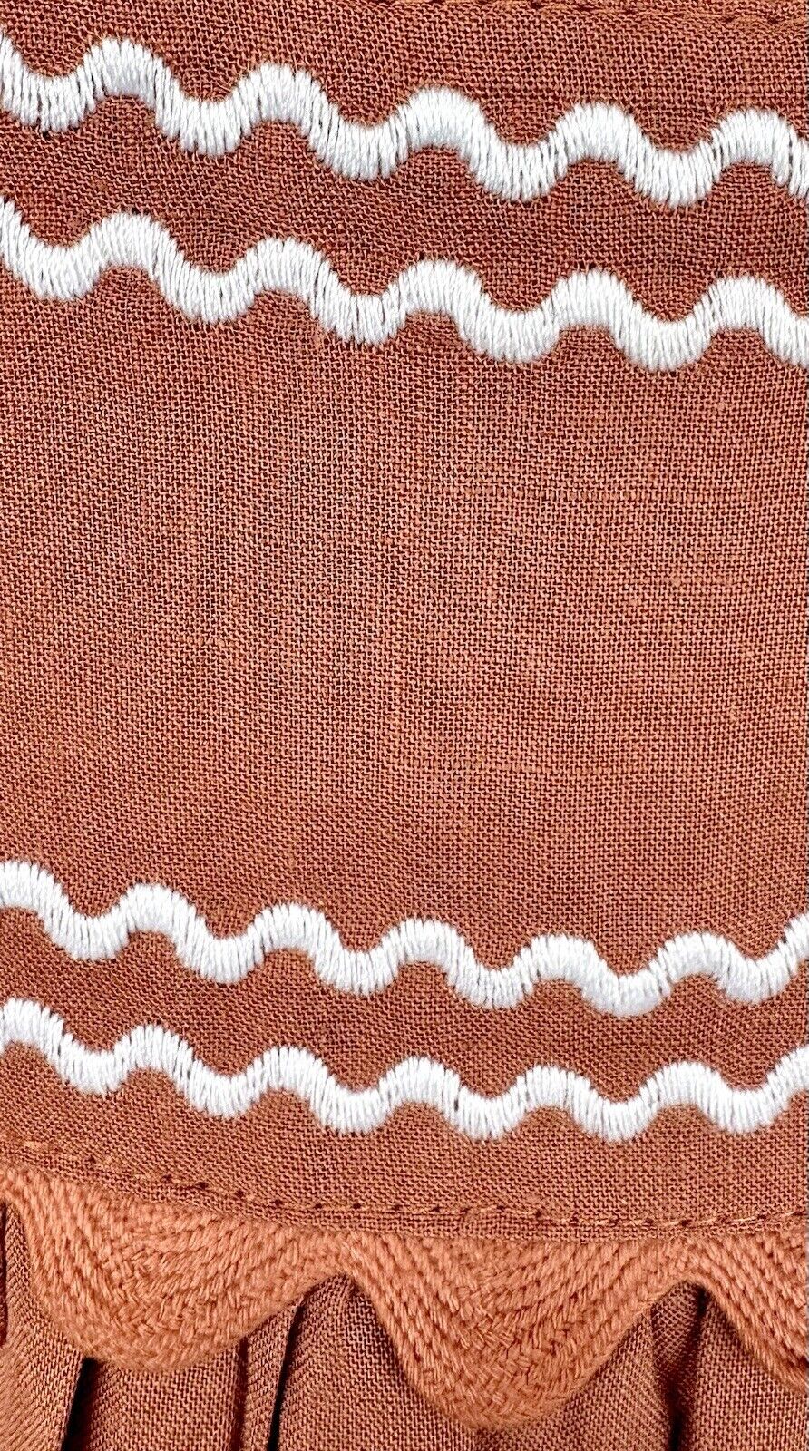 J Marie Linen Viscose Mix Ryan Top Embroidered Rust Retail $110 Price $52 NWT