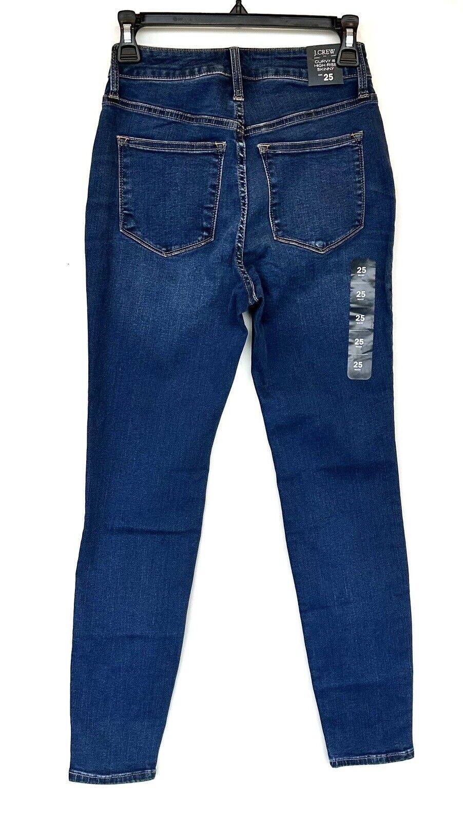 J. Crew Womens Jeans Curvy High-Rise Skinny Dark Wash Stretch Retail $98 Size 25