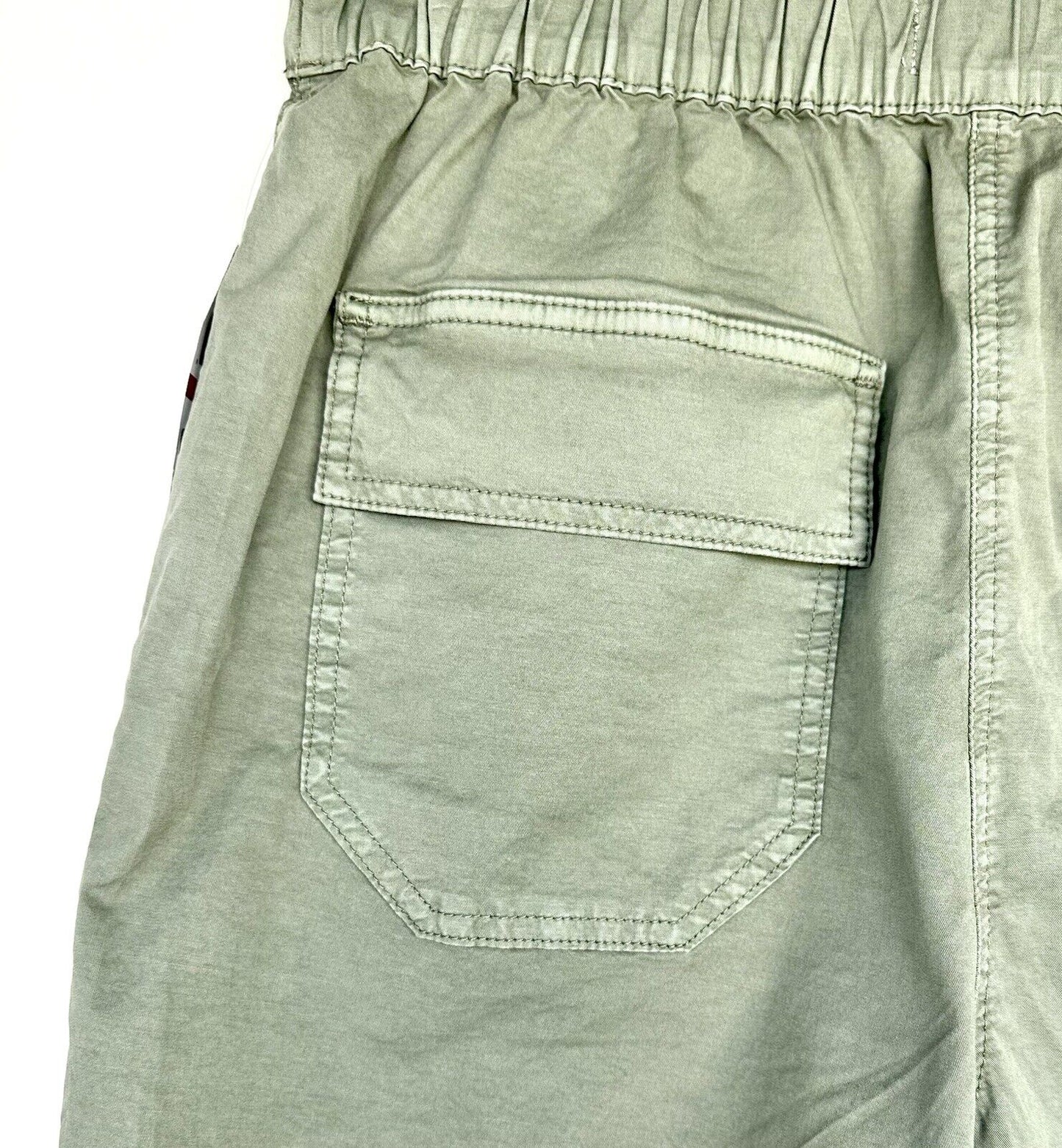 Pistola Green Elastic Waist Stretch Cargo Shorts Size XS Retail $98 Price $48