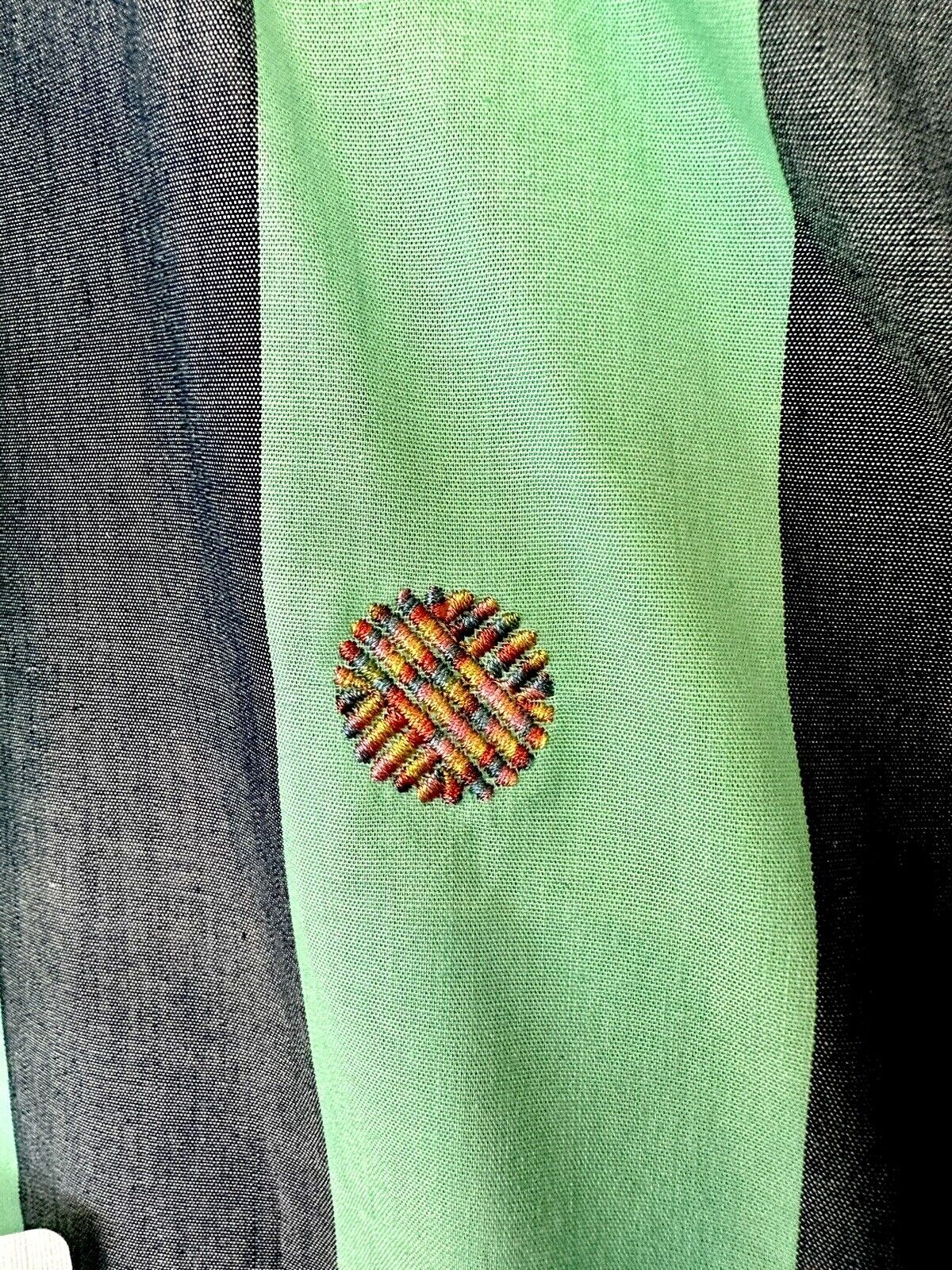 Mister Ortega Blue And Green Stripe Shirt Size L Price $39