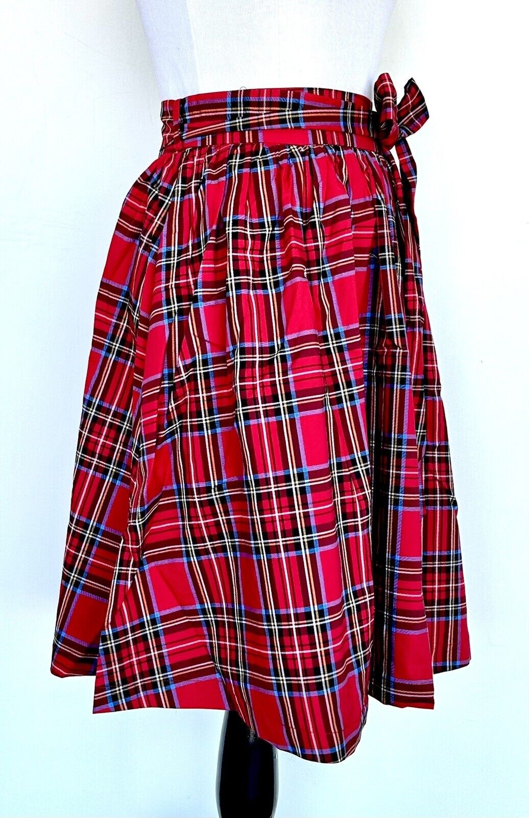 Aura Red Tartan Plaid Skirt Size XS Price $56