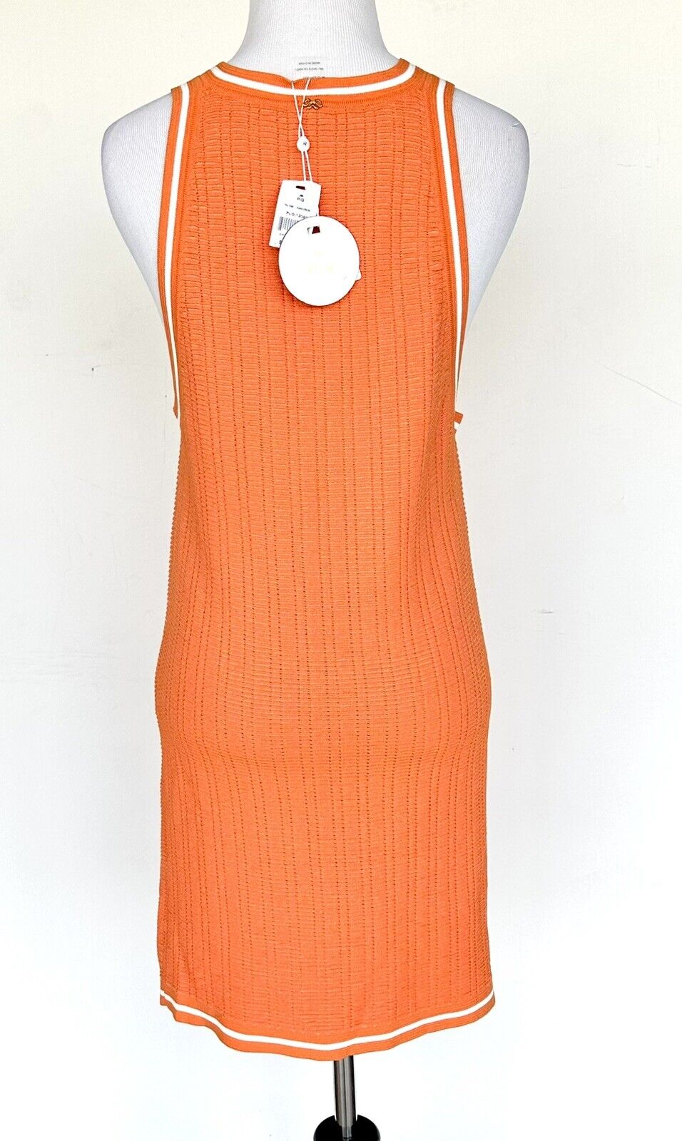 PQ Swim Orange Metallic Textured Dress Cover-Up XS Retail $144 Price $65