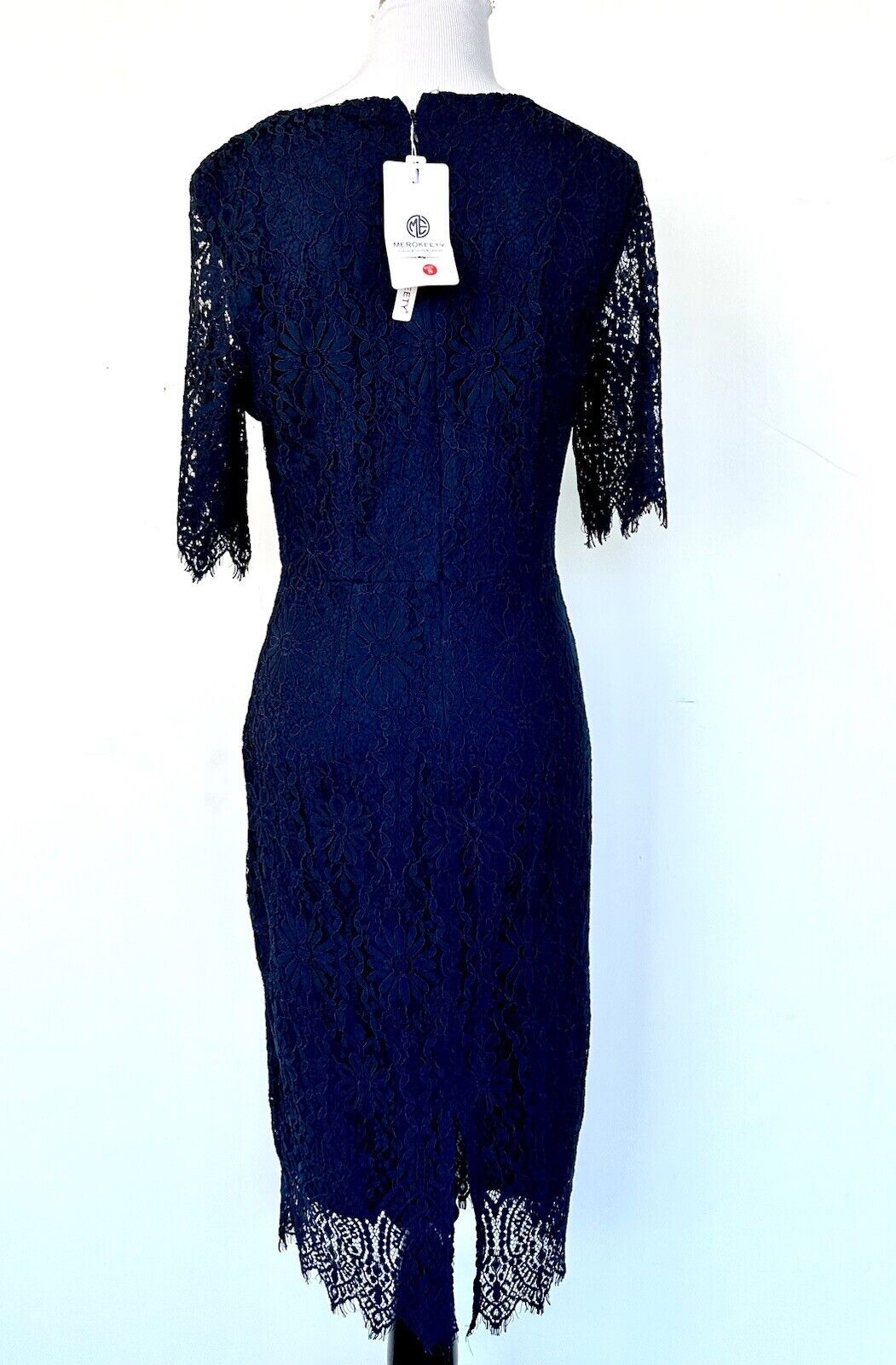 Merokeety Blue Lace Sheath Dress. Retails $69.99 Size S