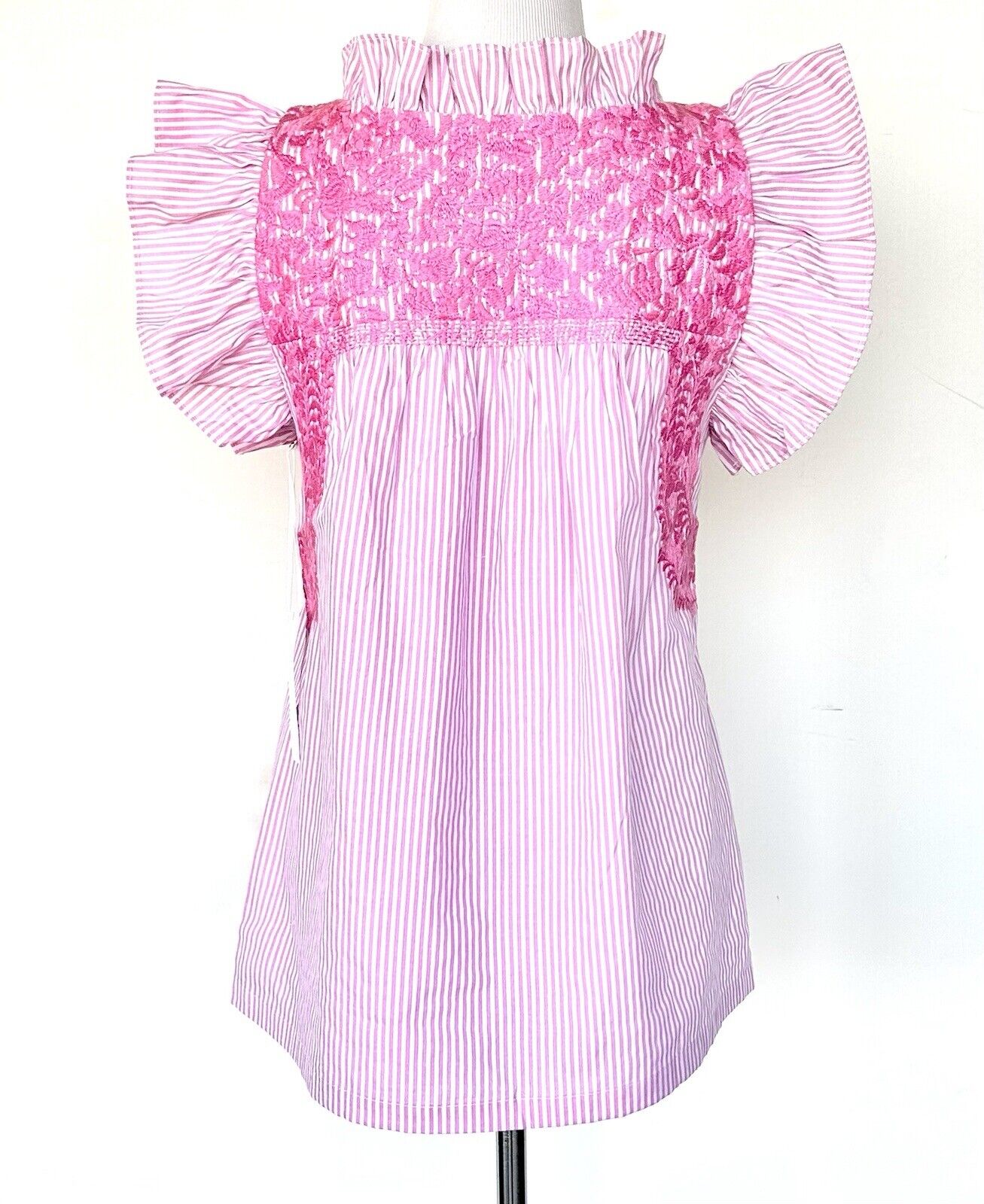 NWT J Marie embroidered Carmel Top size XS Retail $118 Price $59 