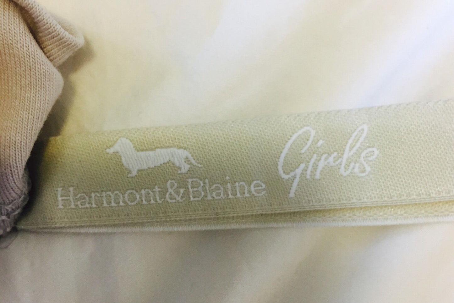 Harmont And Blaine Baby Gray Diamante Lettered Long Sleeve Top NWT $13