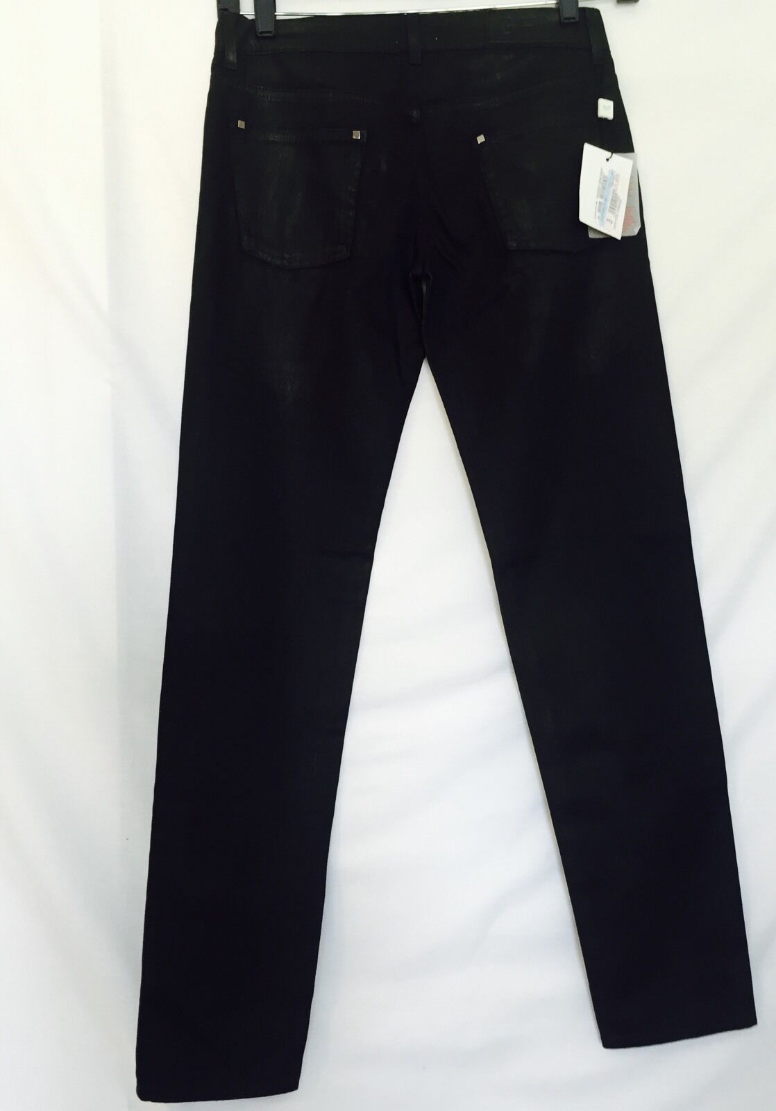 Gianfranco Ferre Black Jean Slight Wet Look. Retail 223 Euro $249 Price $48 NWT