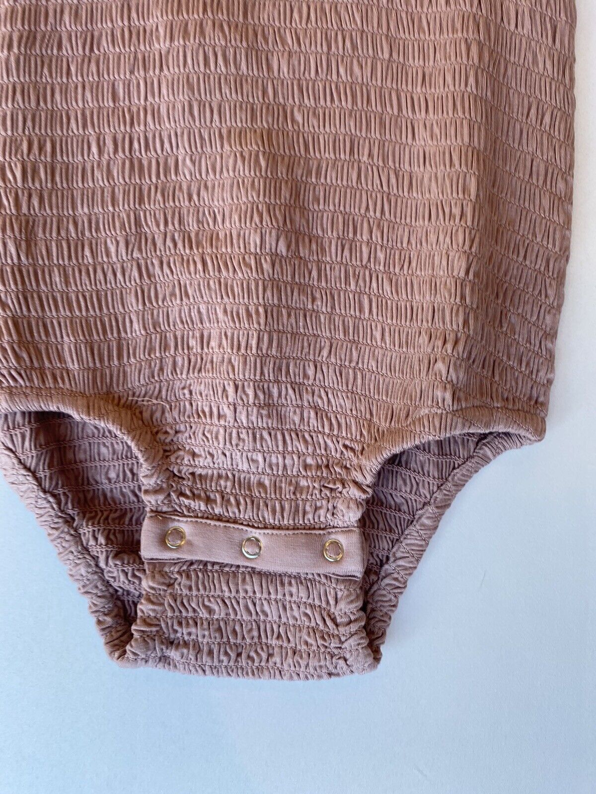 Kate Quinn Soft Modal Smocked Bodysuit Retail $36Price $26 6-12 M Rose