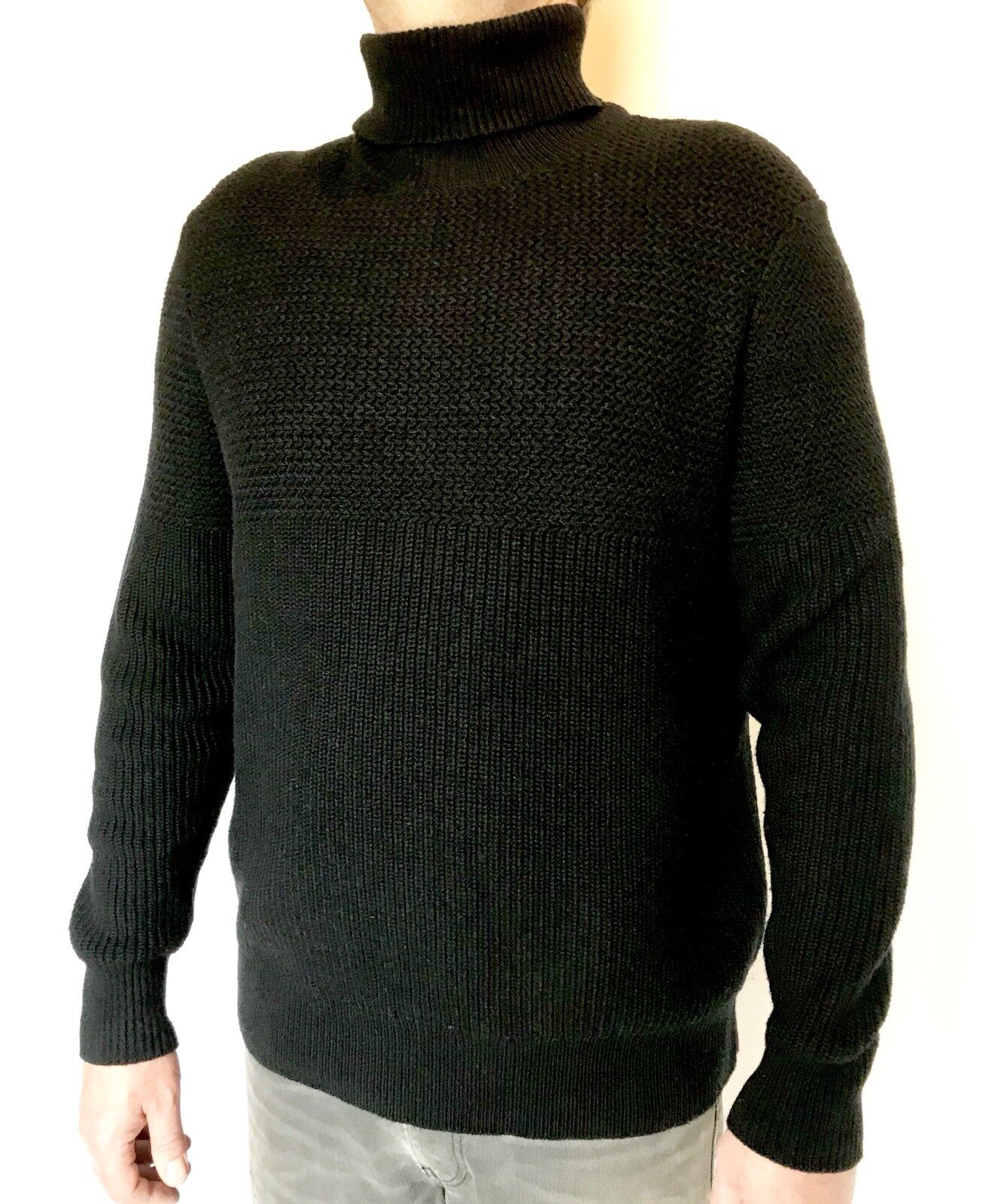 AllSaints Karnett Ink Navy Roll Neck Sweater Retails $178 NWT Price $78 L
