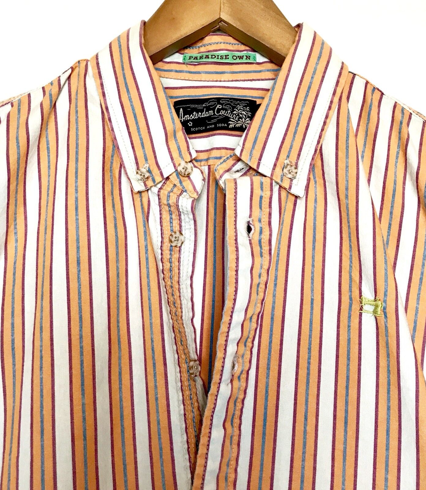 Scotch & Soda Striped LS Cotton Shirt. NWT Medium Retail $98 Price $59