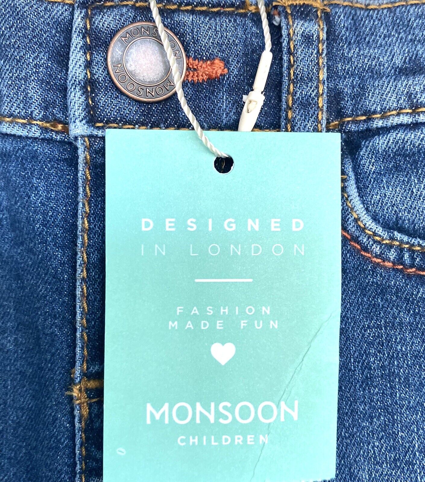 Monsoon London Blue Stretch James Jeans 3-6 Months Price $29