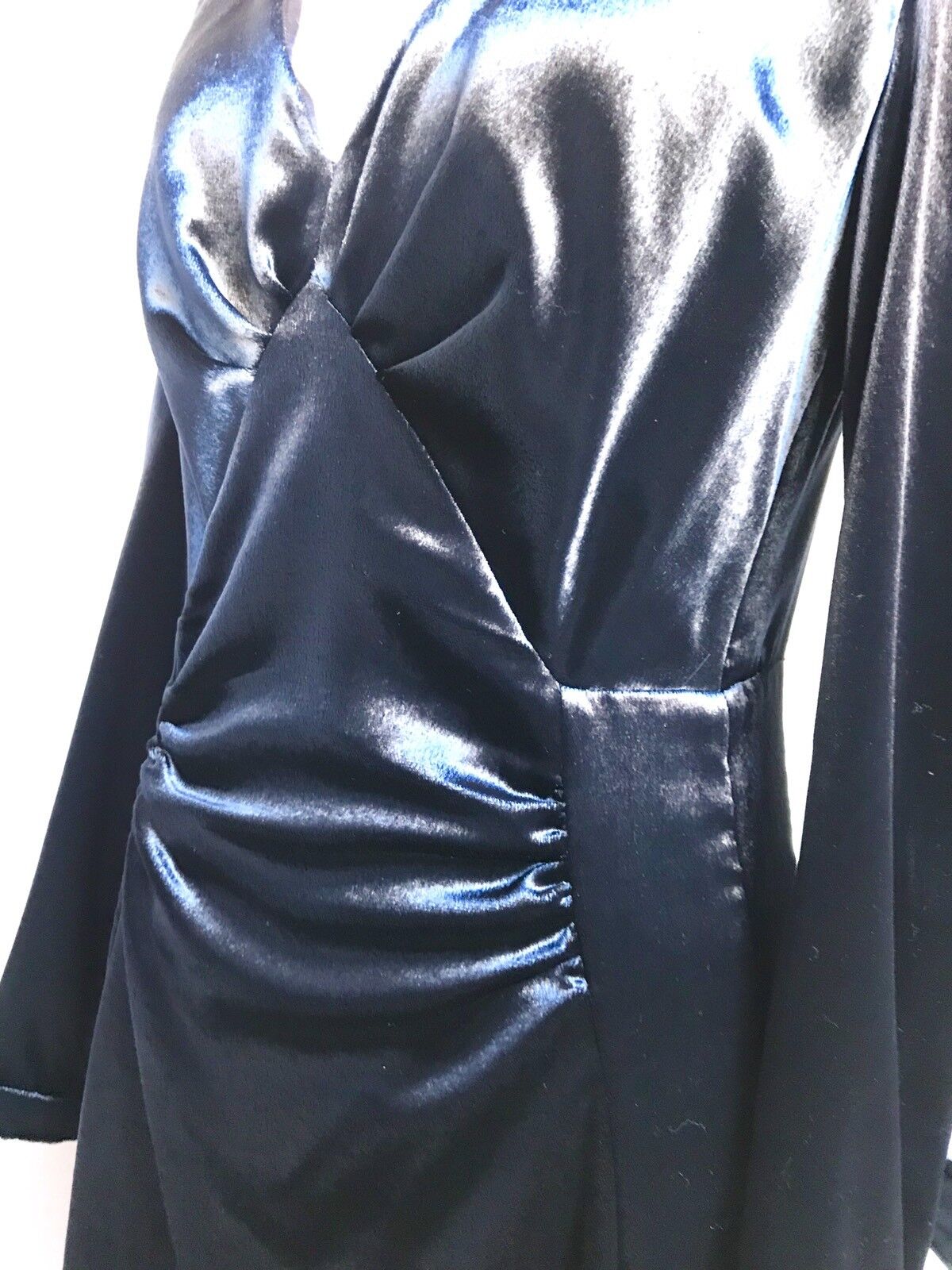 Prada Soft Blue Draped Dress. NWT Size Italian 38 US 2 Retails $2070 Price $1100