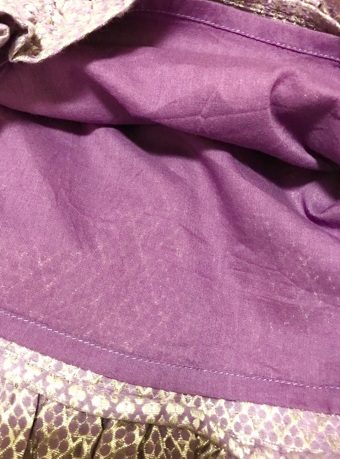 Peek Lilac And Gold Ruffle Top. NWT Age XS (2-3) Price $23.98 (Retail $48)