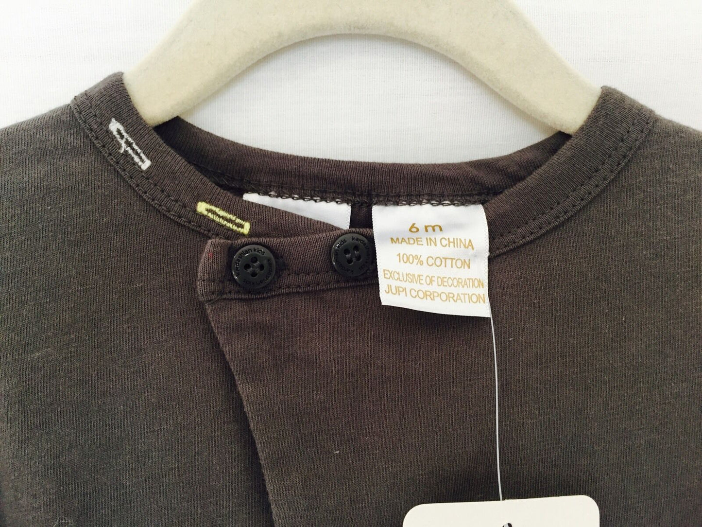 Kardashian Kids Boys Long Sleeve Top. NWT 6 Month Olive Green Gray $12.50