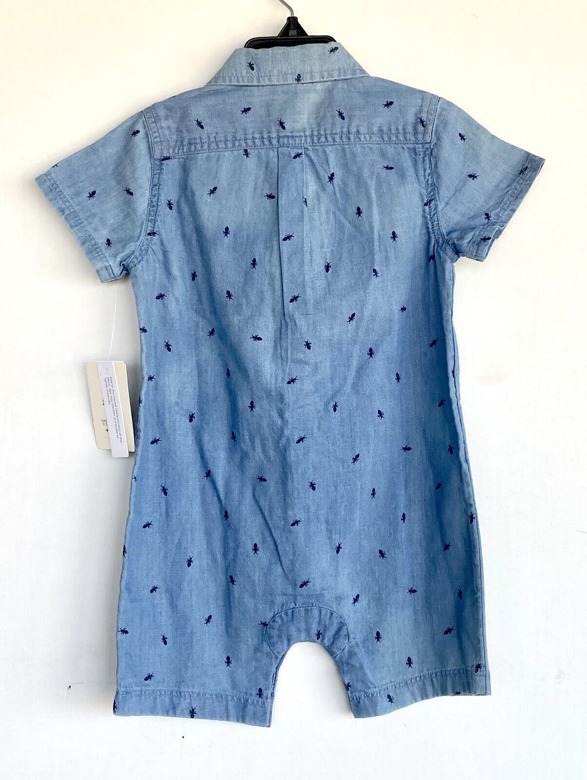Tucker + Tate NWT Bug Chambray Blue Romper Retail $35 Price $29 18M