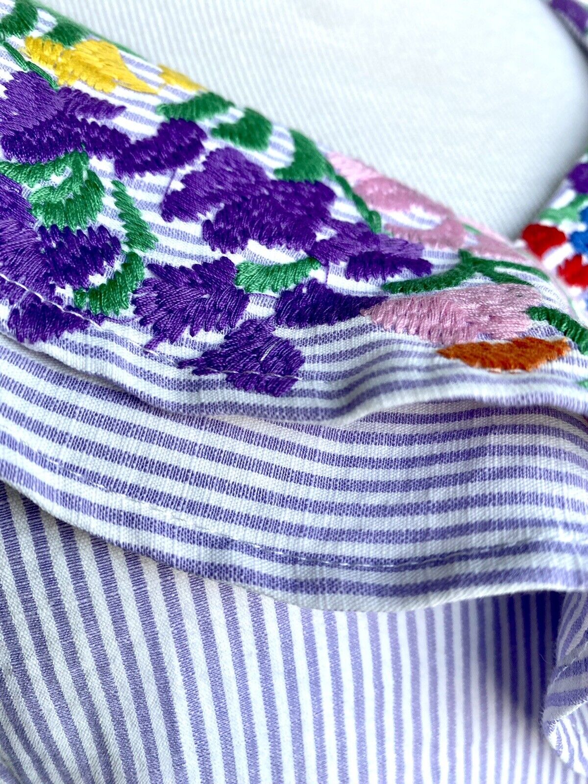 NWT J Marie embroidered Merida romper Stripe size Medium Retail $88 Price $49