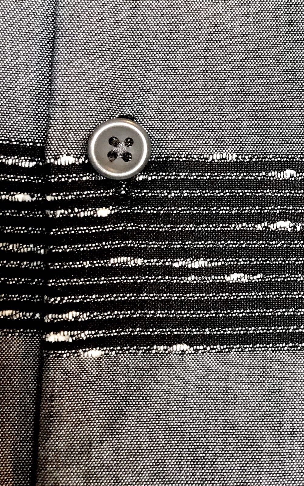 AllSaints Gabon Grey Black Stripe SS Shirt .Retail $155 NWT Price $85 Size XS