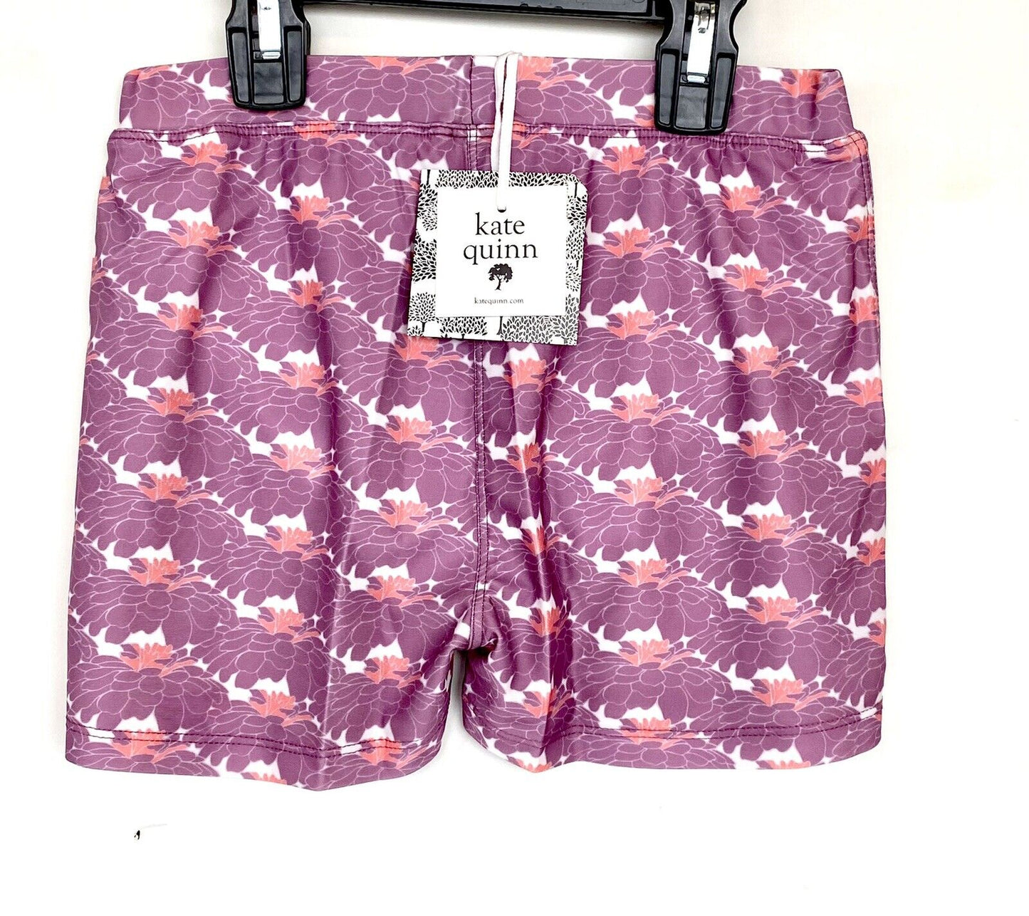 Kate quinn swim Shorts Hot House Flower Mauve White Retail $32 Price $22 Age 6