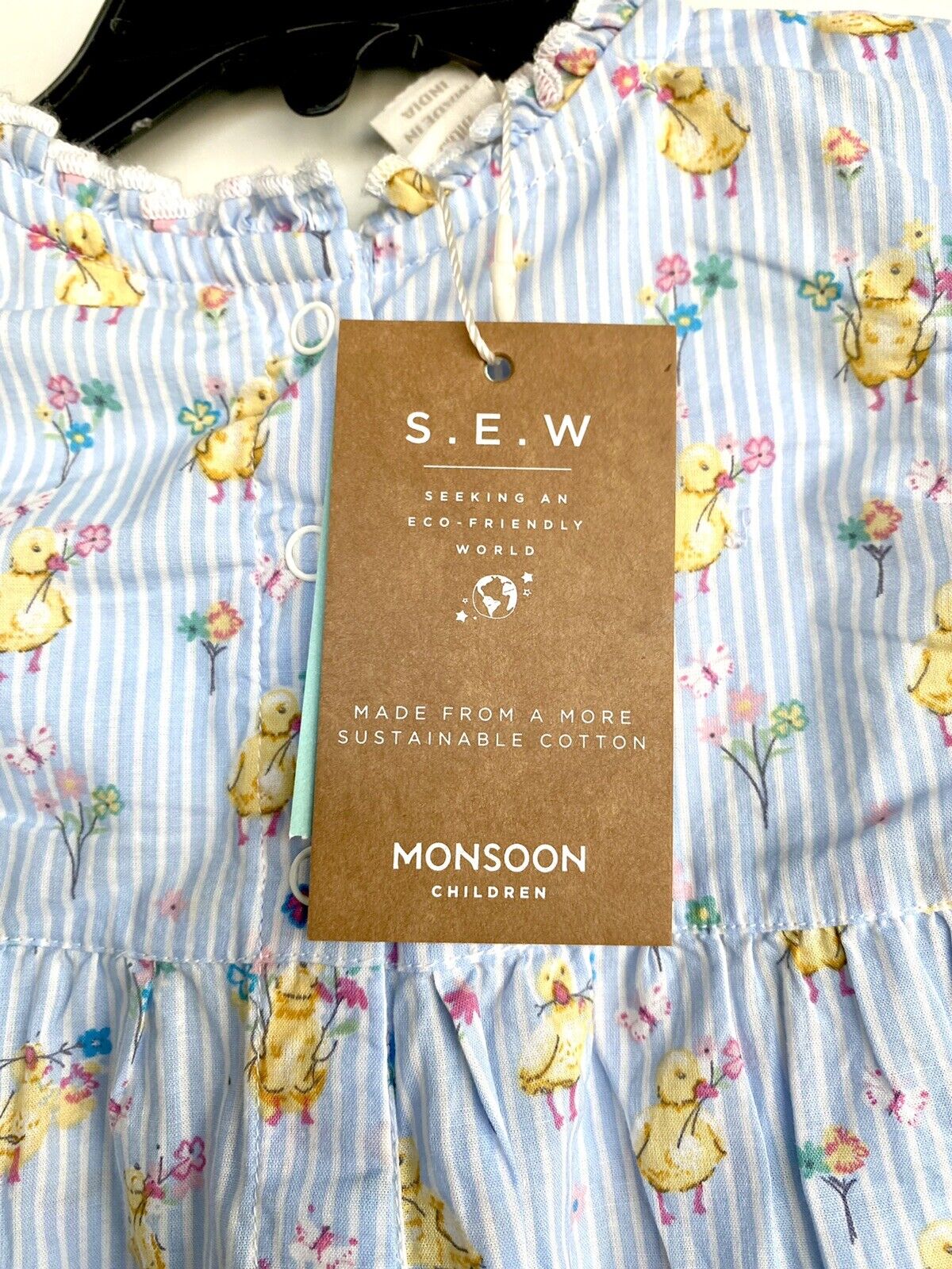 Monsoon London Chick Blue Stripe Romper 12-18 M Price $35