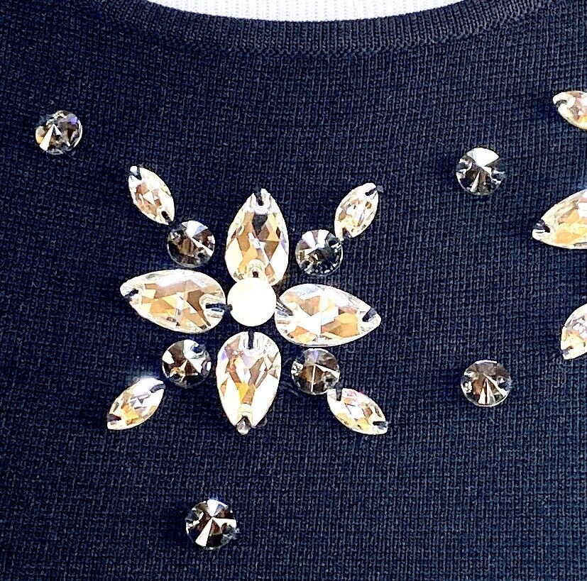 Carolina Herrera Diamanté Bead Keyhole Back Top NWT Retail $315 Price $194 XS