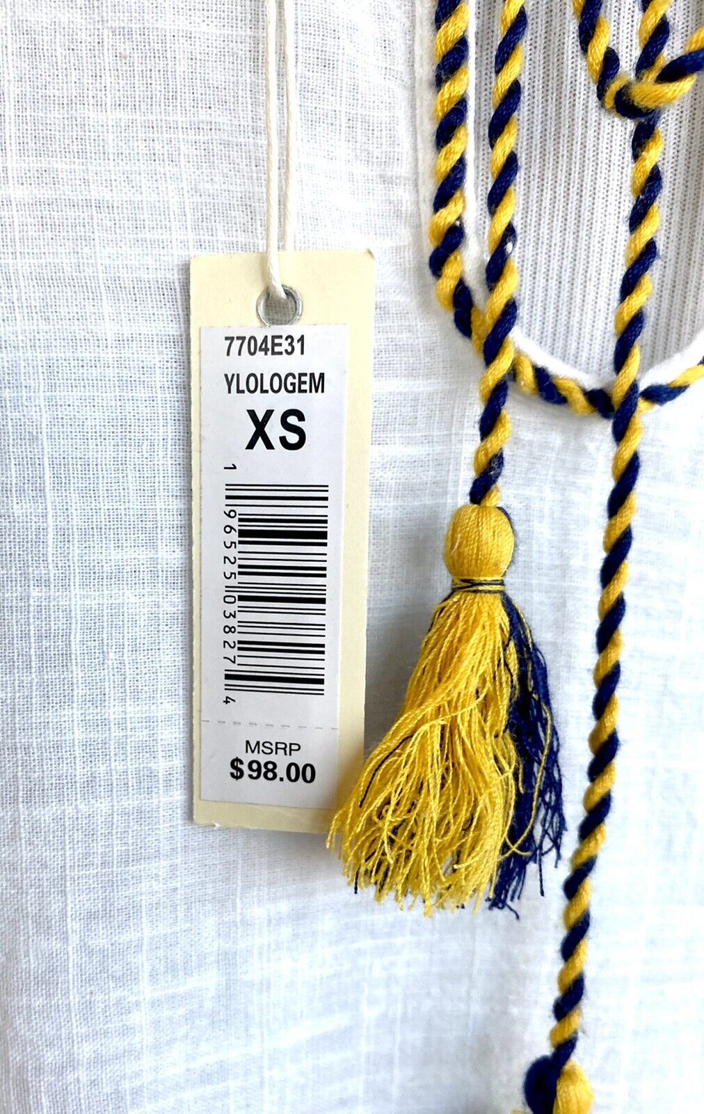 Max Studio Embroidered Muslin Cotton Tunic Size XS Retails $98 Price $38 NWT