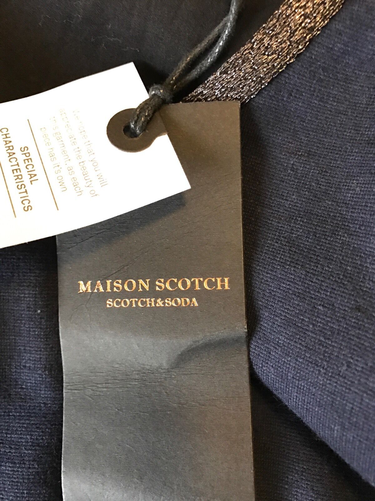 Maison Scotch Scotch & Soda Blue Black Dress NWT Retail $139 Price $52 Size3 L