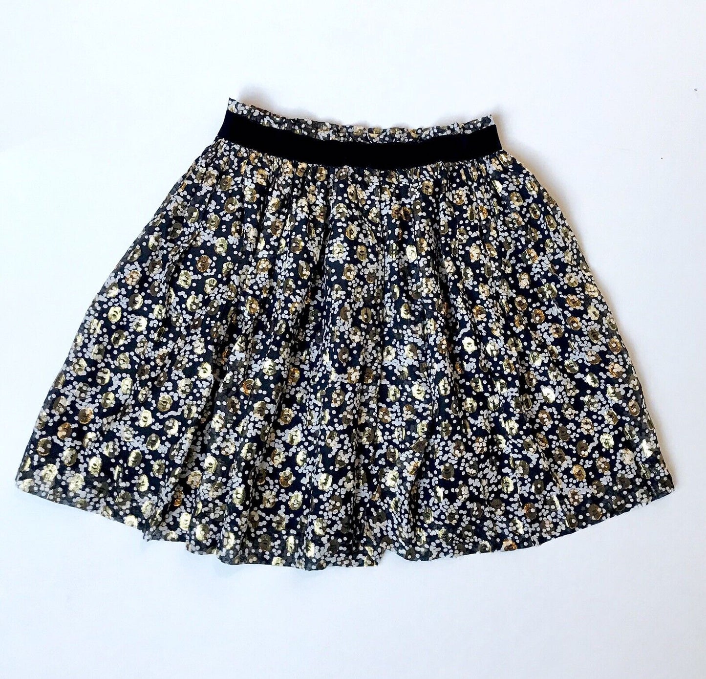 Maison Scotch Scotch & Soda Silk Gold Black Skirt NWT Retail $195 Price $43 XS