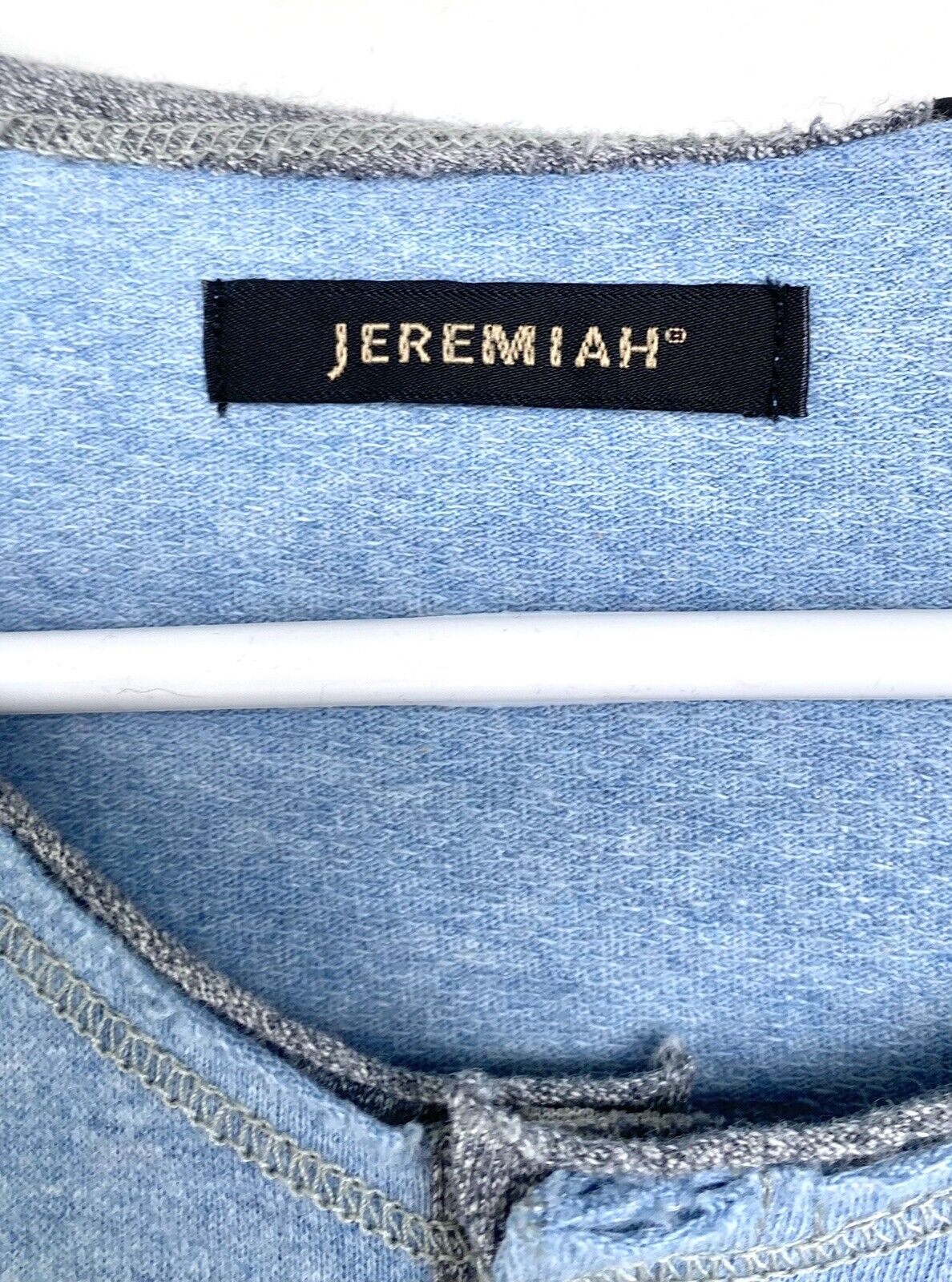 Jeremiah mens blue Henley Tee Retails $70 price $49 Medium NEW