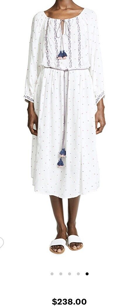 VELVET Graham & Spencer Boho Isilda Embroider Dress Retail $238 Price $79 S NWT