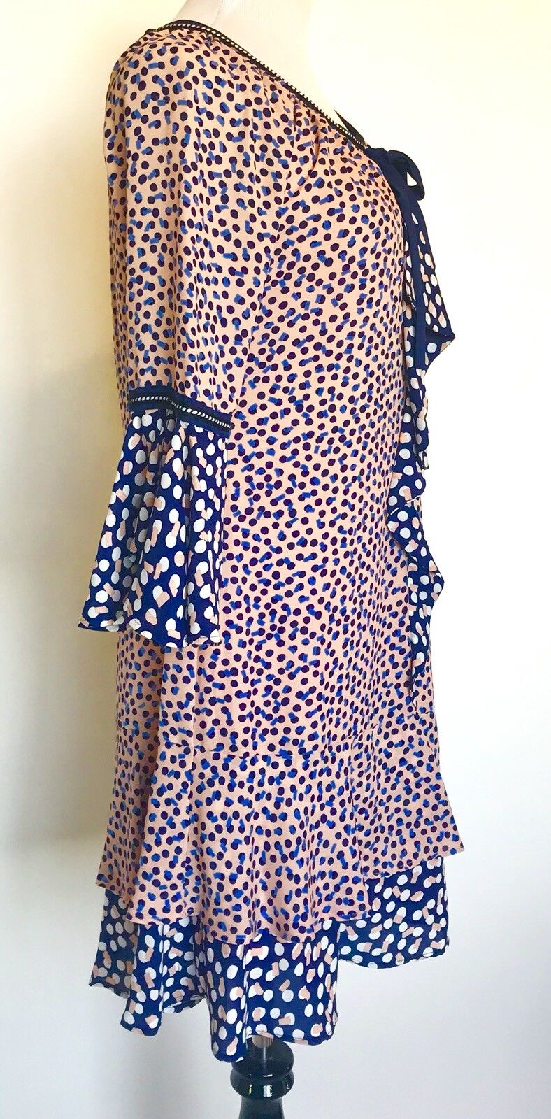 Nanette Lepore Spot Bell Sleeve Dress NWT Size 6 Price $72