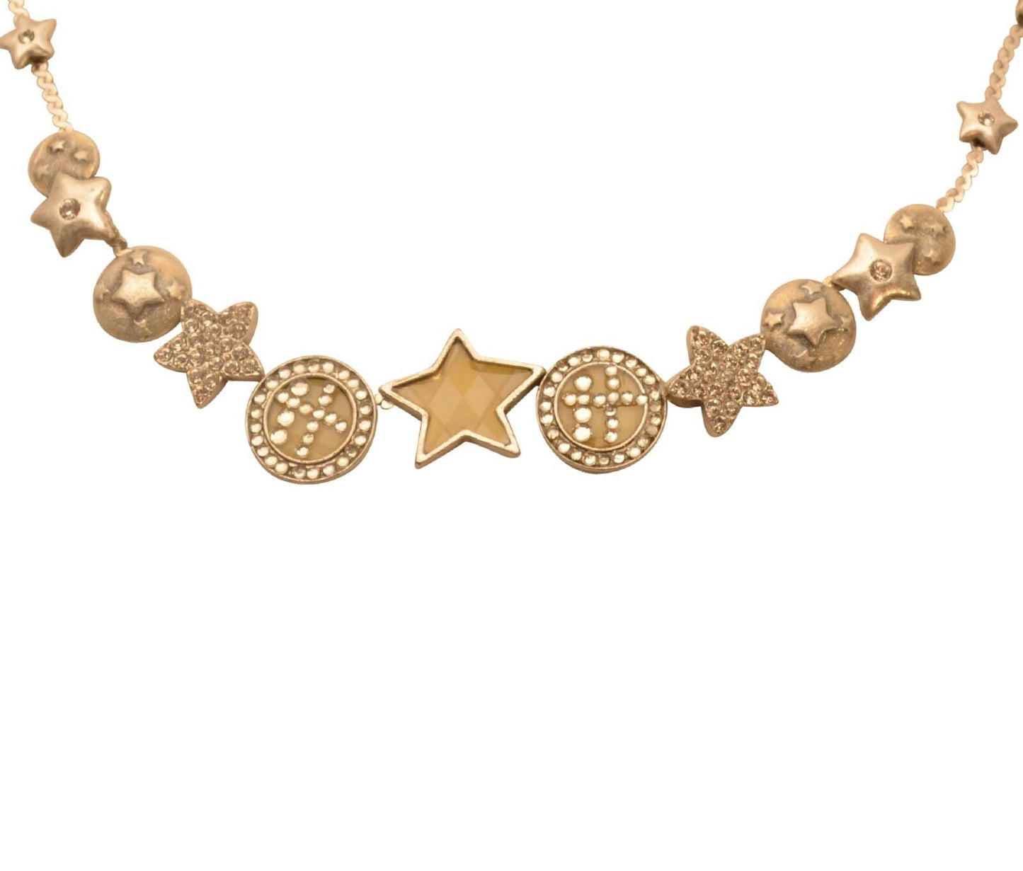 Pilgrim Silver & Yellow Stars necklace with SWAROVSKI crystals NWT Price