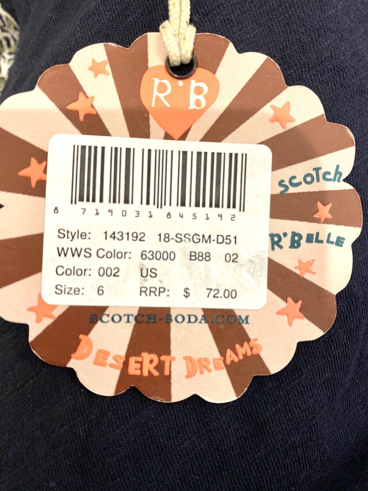 Scotch R'Belle Flutter Sleeve Embroidered Top NWT Age 6 Retail $72 Price $48