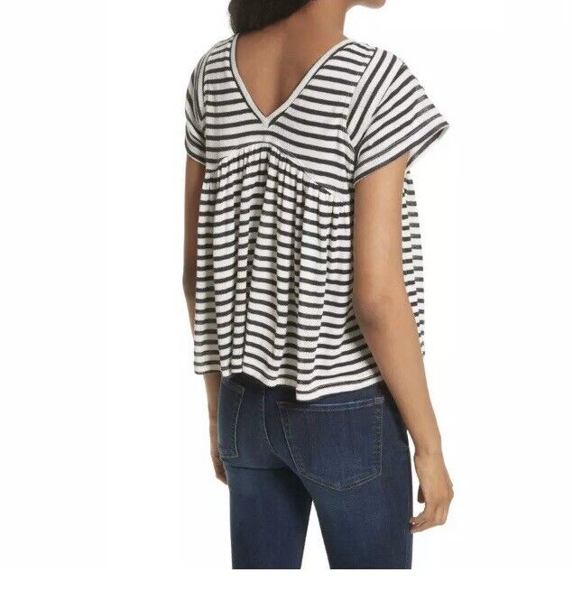Free People JoJo Striped Stretch Swing Top Retail $68 Price $22 NWT Size XS