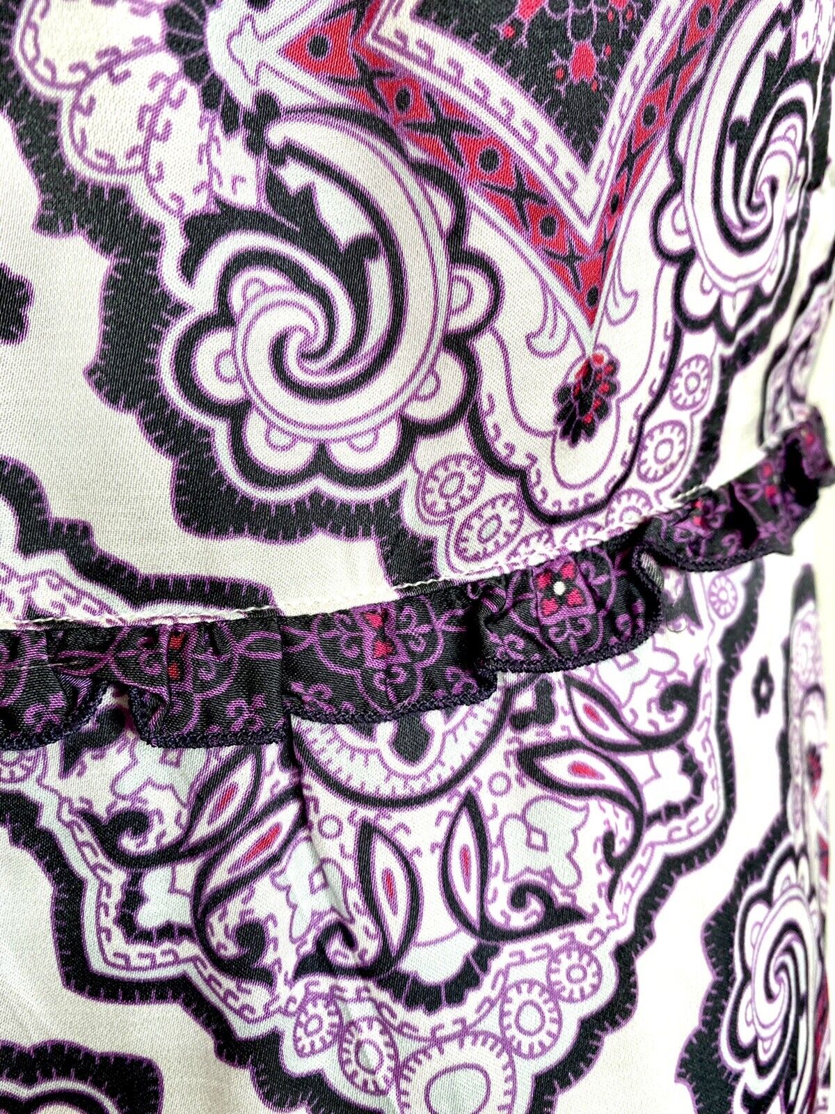 Odd Molly free floating blouse Lilac Purple White Size 2 Price $45