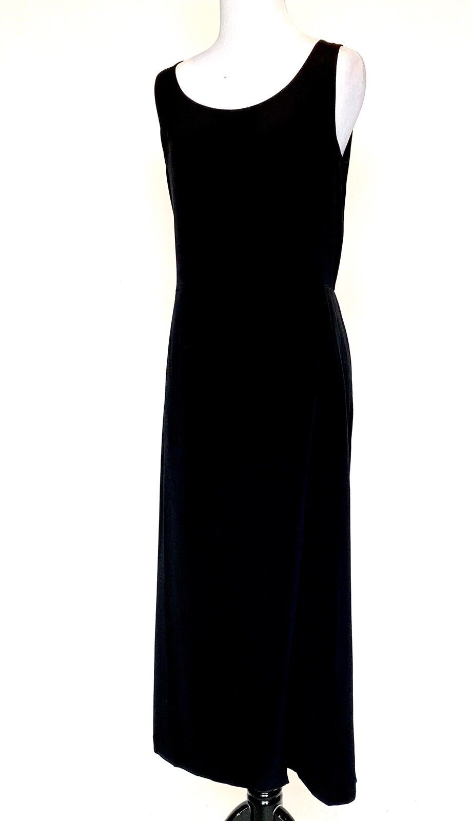 Eileen Fisher Black Wide Leg Wrap Crepe Jumpsuit Retail $348 Price $108 XS NWT