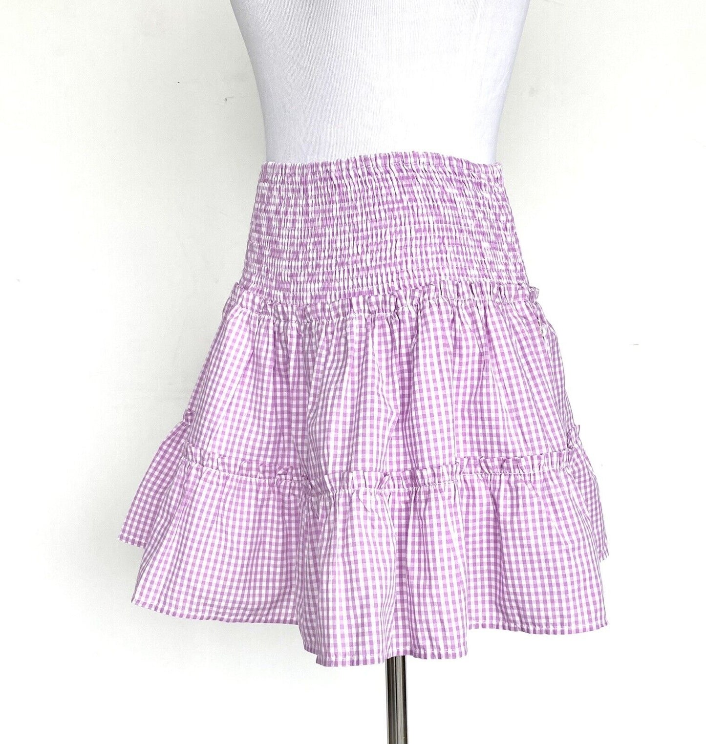 J Marie The Julia Skort size XS Retail $70 Price $49 NWT smocked tiered gingham
