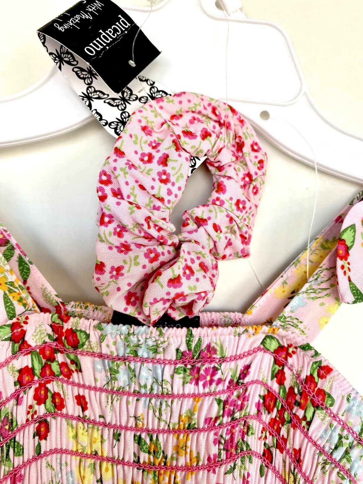 Picapino Floral Smocked Tiered Dress NWT Price $30 Age 4