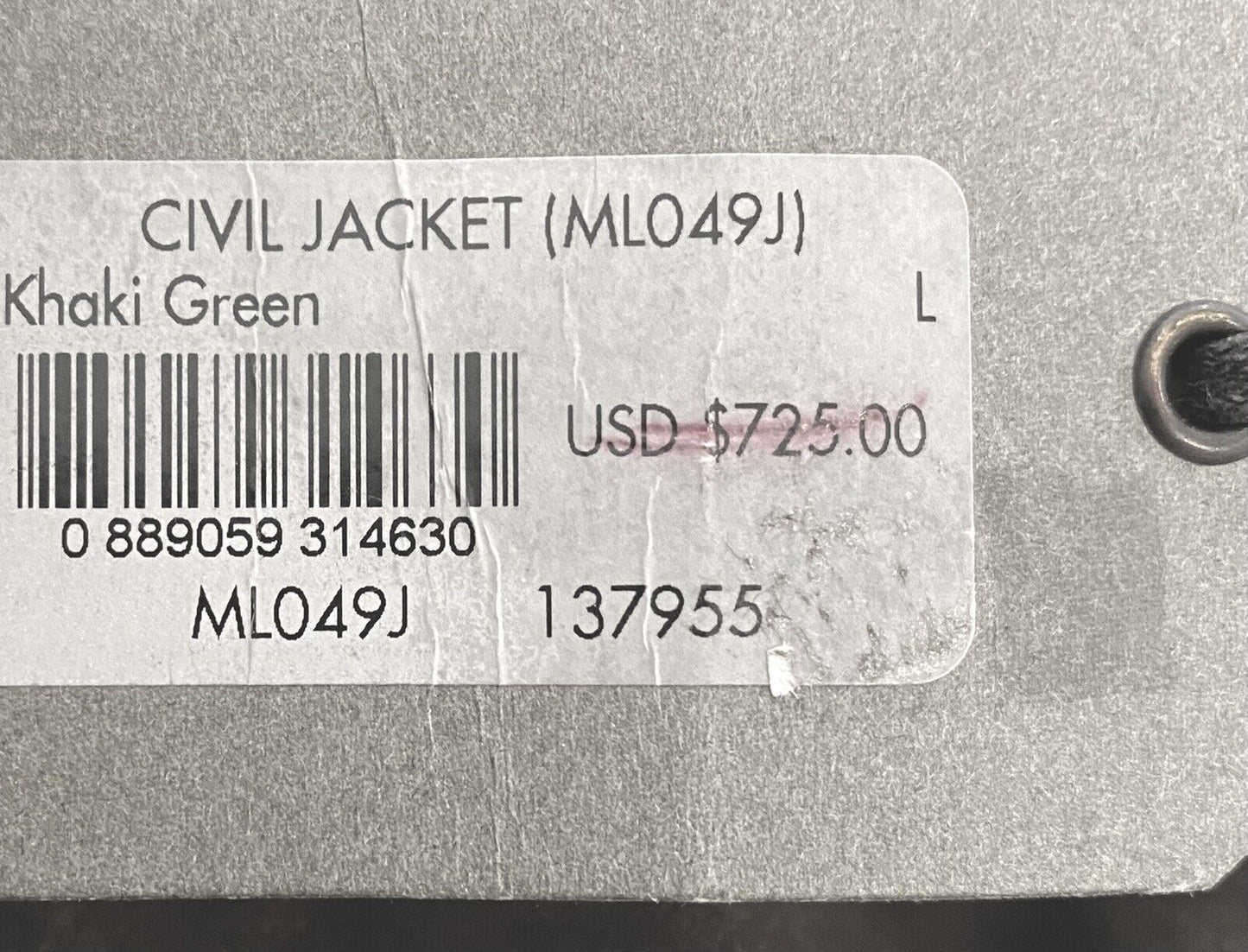 Allsaints Soft Leather Jacket L Retail $725 Price $320 Khaki Green