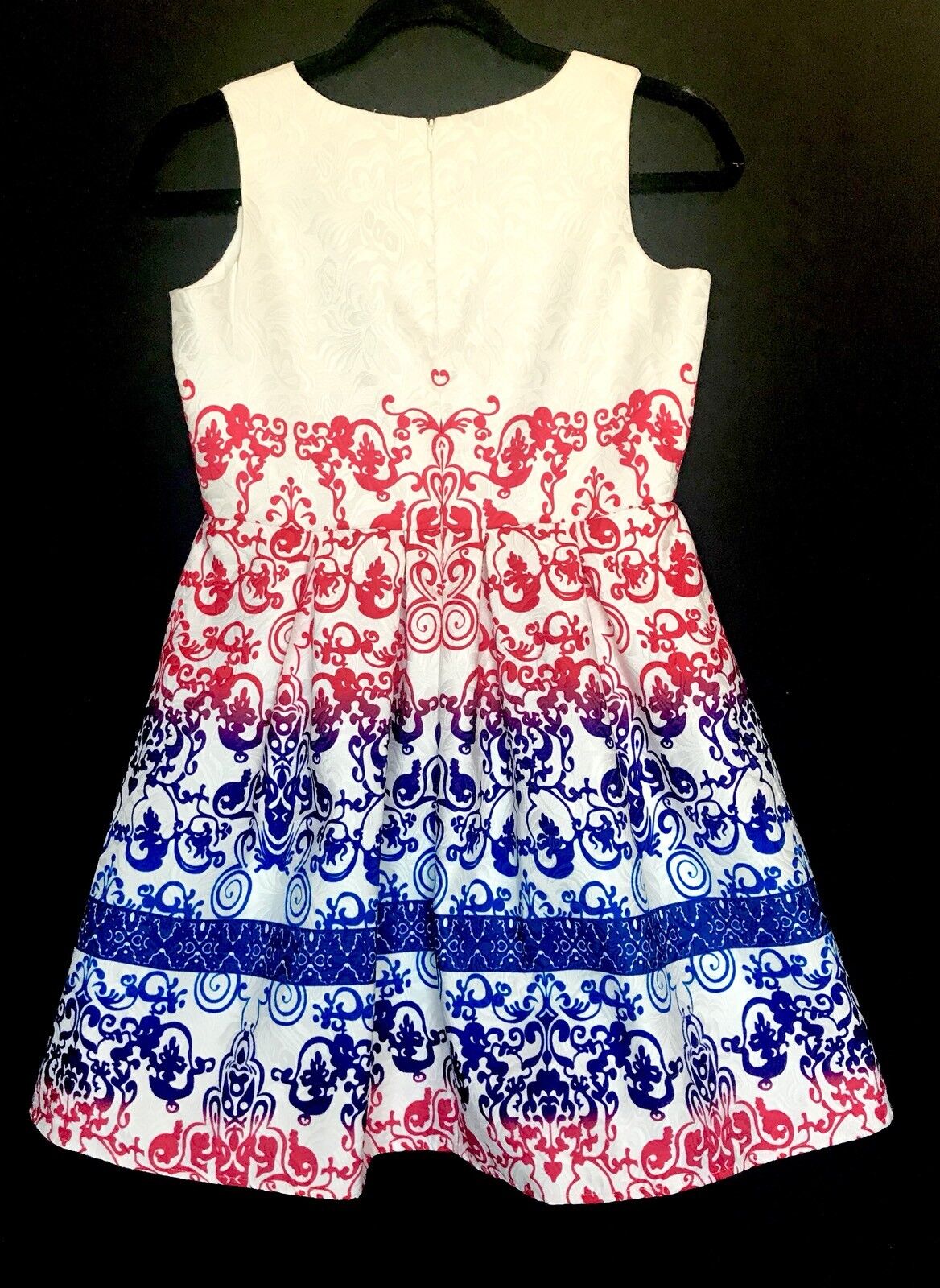 Blush White Damask Fabric Dress. Age 14 Retails $69 Price $25 NWT