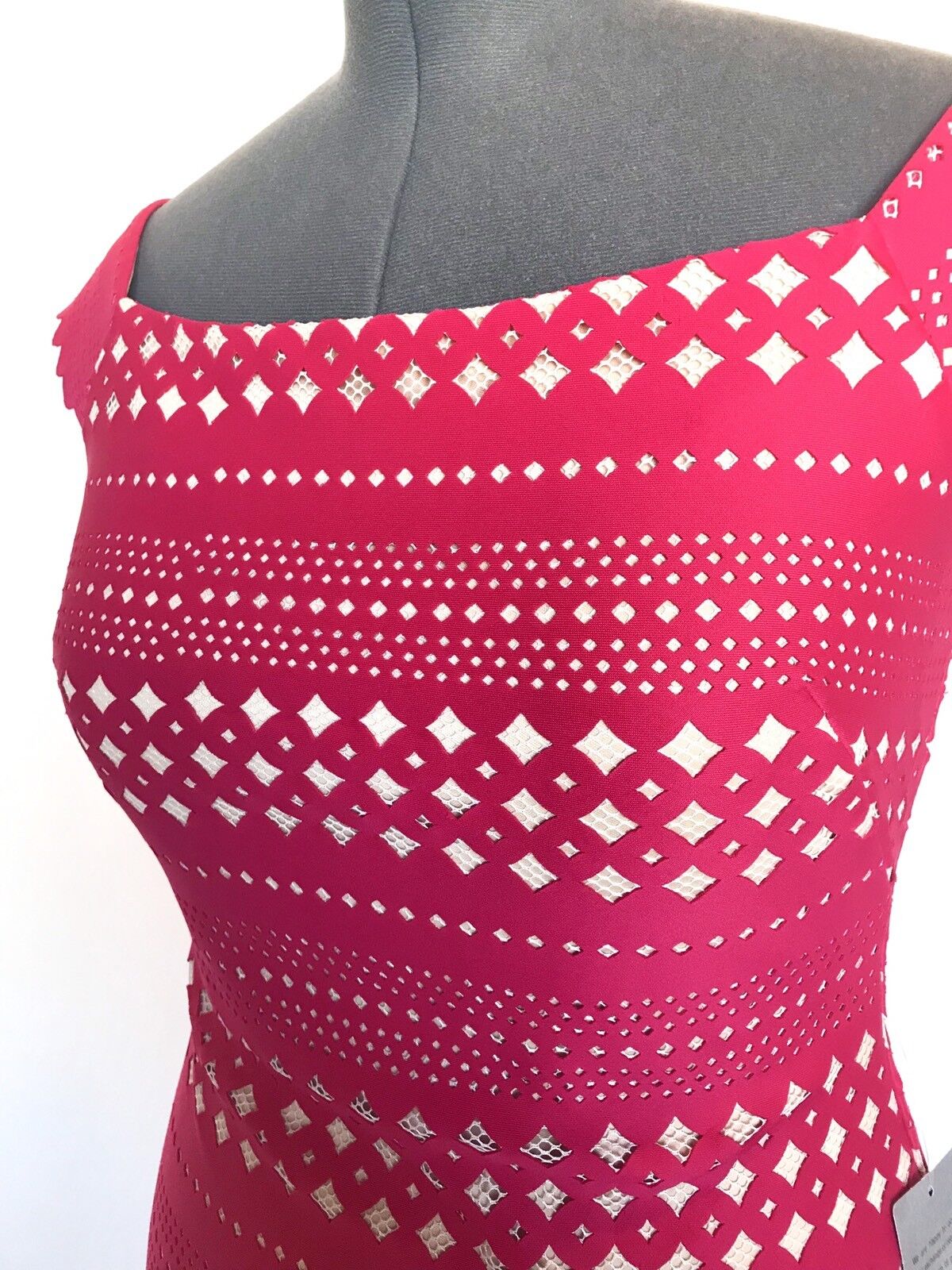 Eliza J Pink Lazer Cut Dress NWT Retails $128 Price $64 Size 10