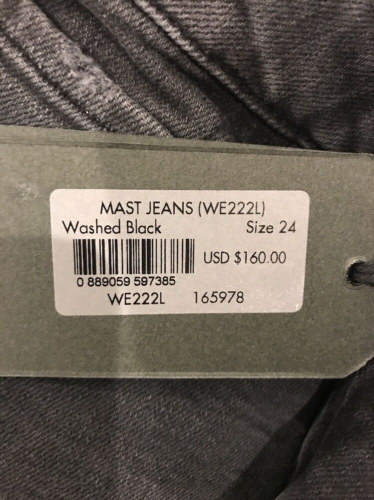 AllSaints Mast Skinny Jeans Washed Black Retail $160 Price $75 W26 NWT