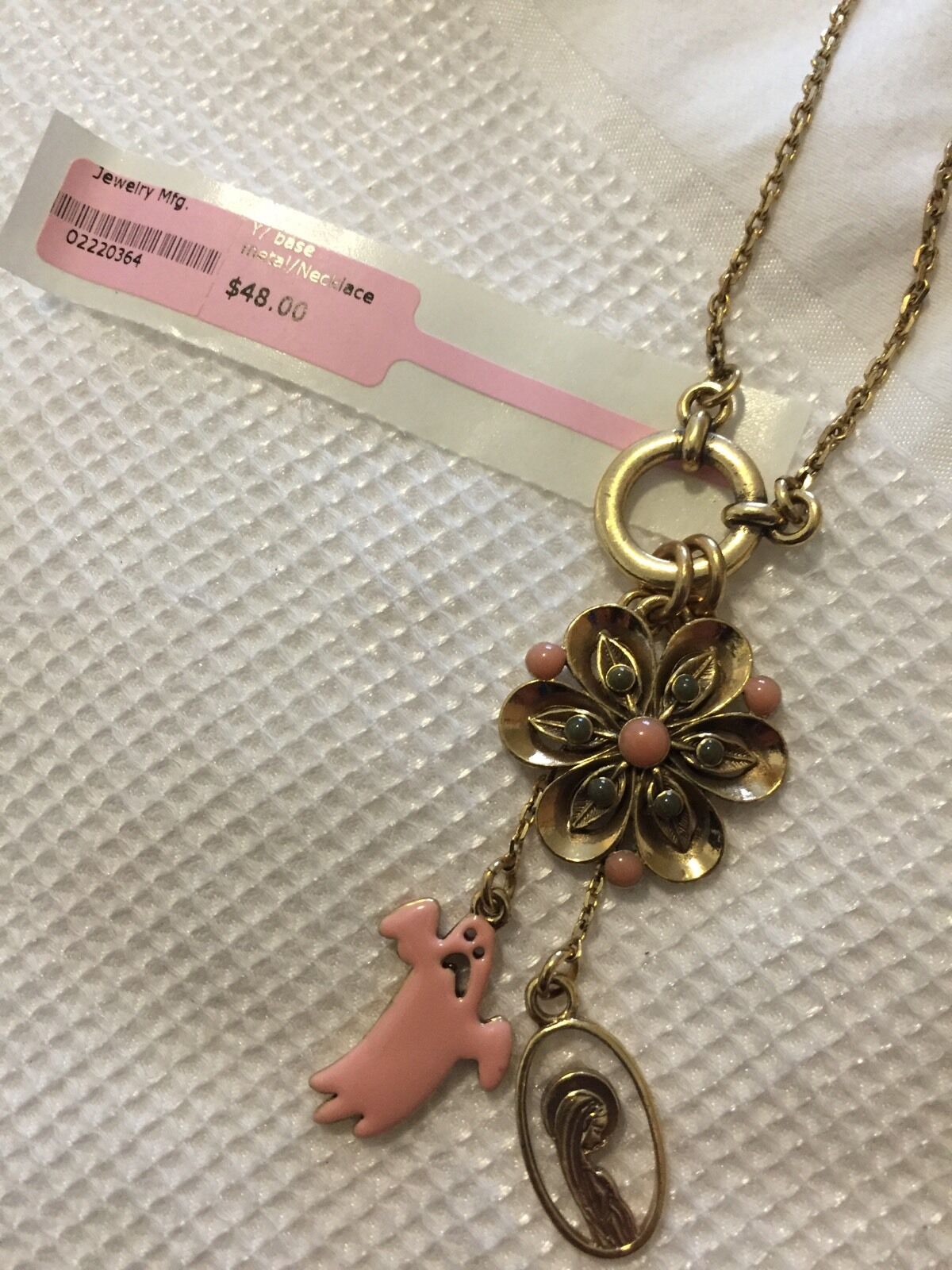 Pilgrim Ghost And Mary Charm Necklace. Price $15