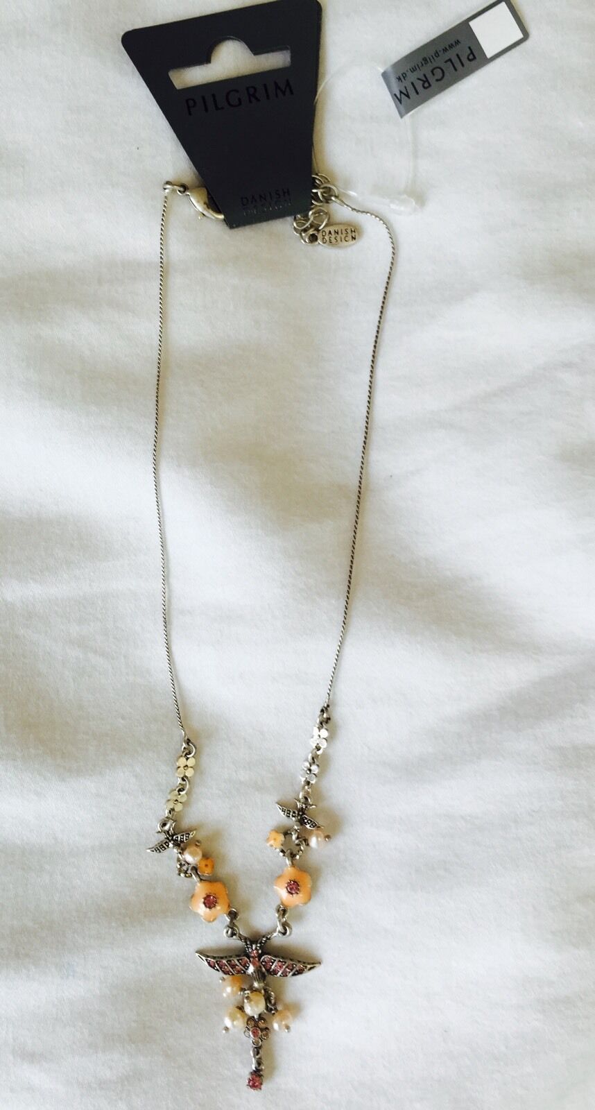 Pilgrim Genuine Swarovski Crystal And Pearl Necklace. NWT Price $15