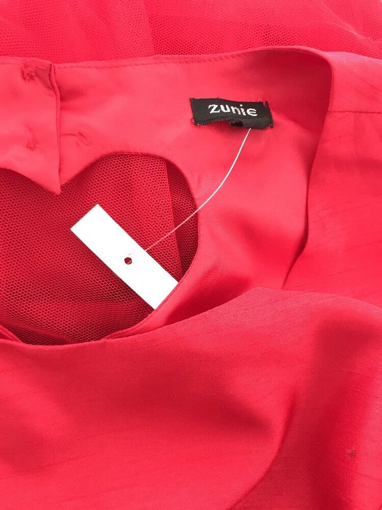 Zunie Red Tutu Dress. Heart Keyhole Back NWT Retails $68 Price $33 Age 14