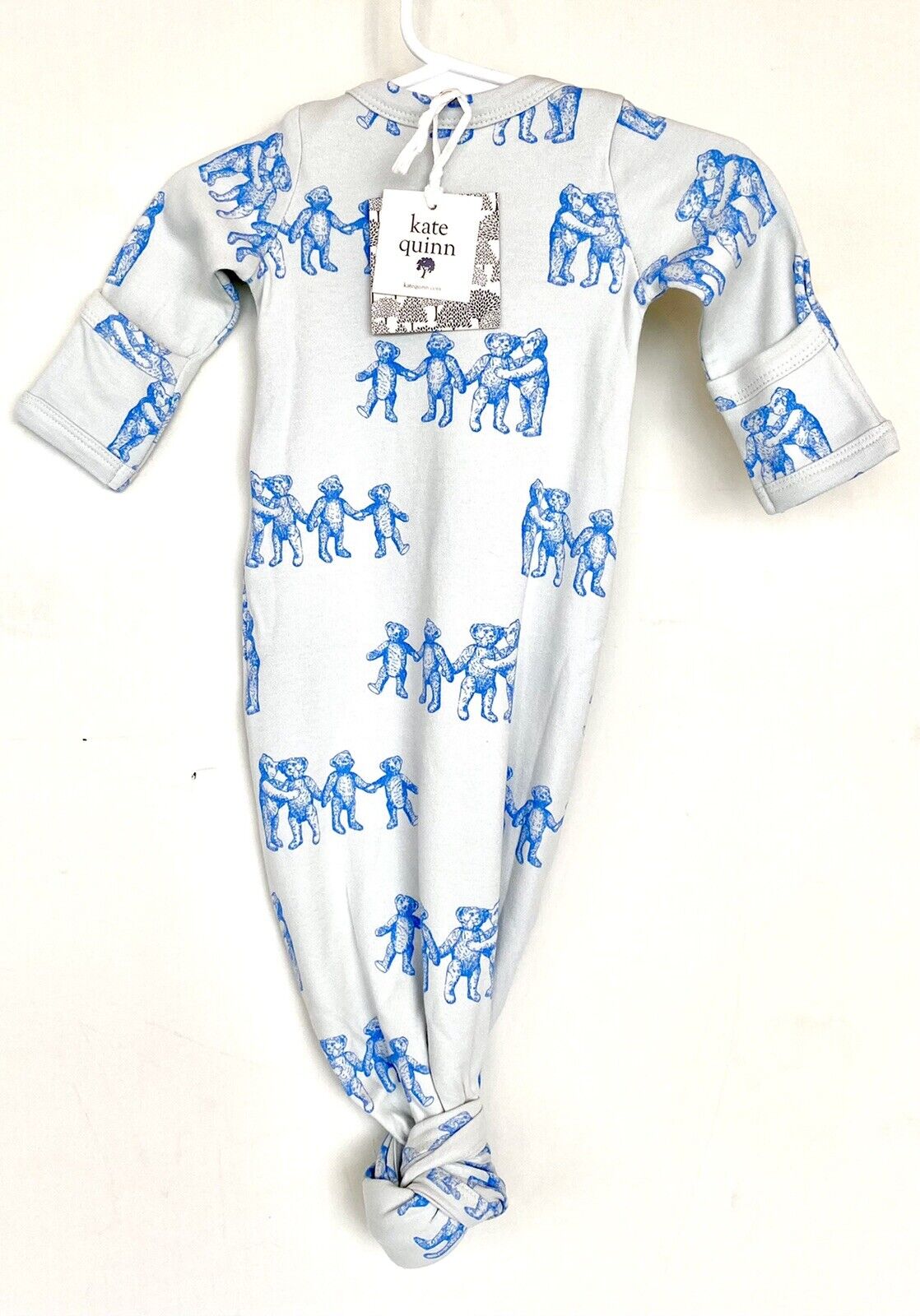 Kate Quinn Organic Cotton Interlock Knot Gown Retail $40 Price $26 0-3 M Bears