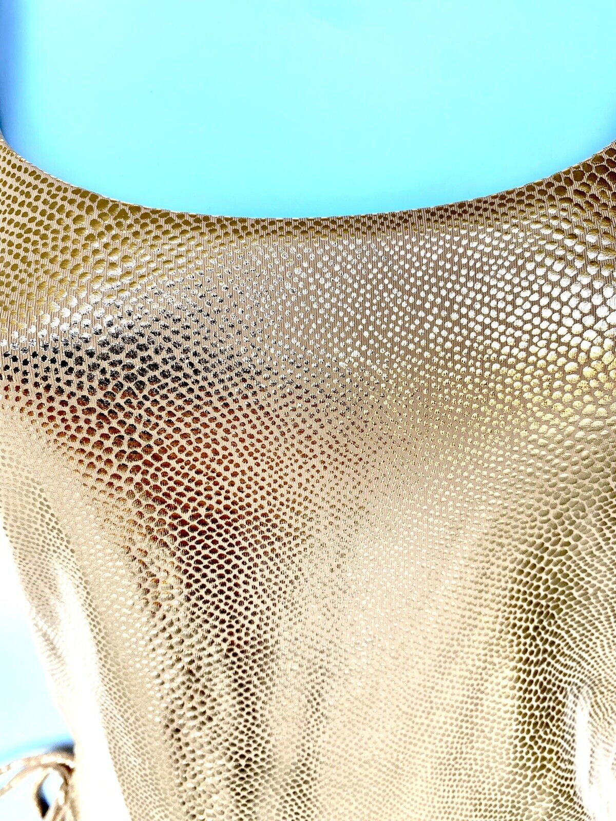 The Bikini Lab Womens Metallic Bronze Lace-Up Swimsuit $64