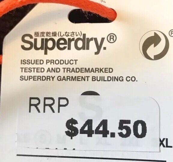 Superdry Vintage Logo Long Sleeve Tee NWT Size XS Retail $44 Price $33