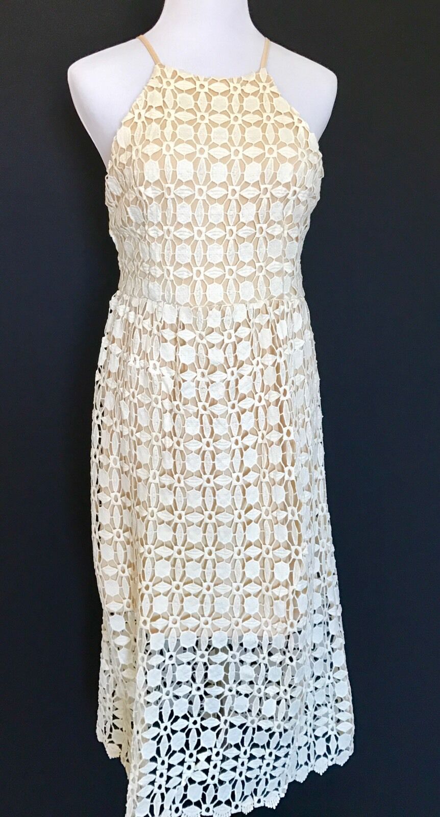 Romeo + Juliet Couture Cream Lace Crochet Dress NWT Retail $195 Price $59 Size M