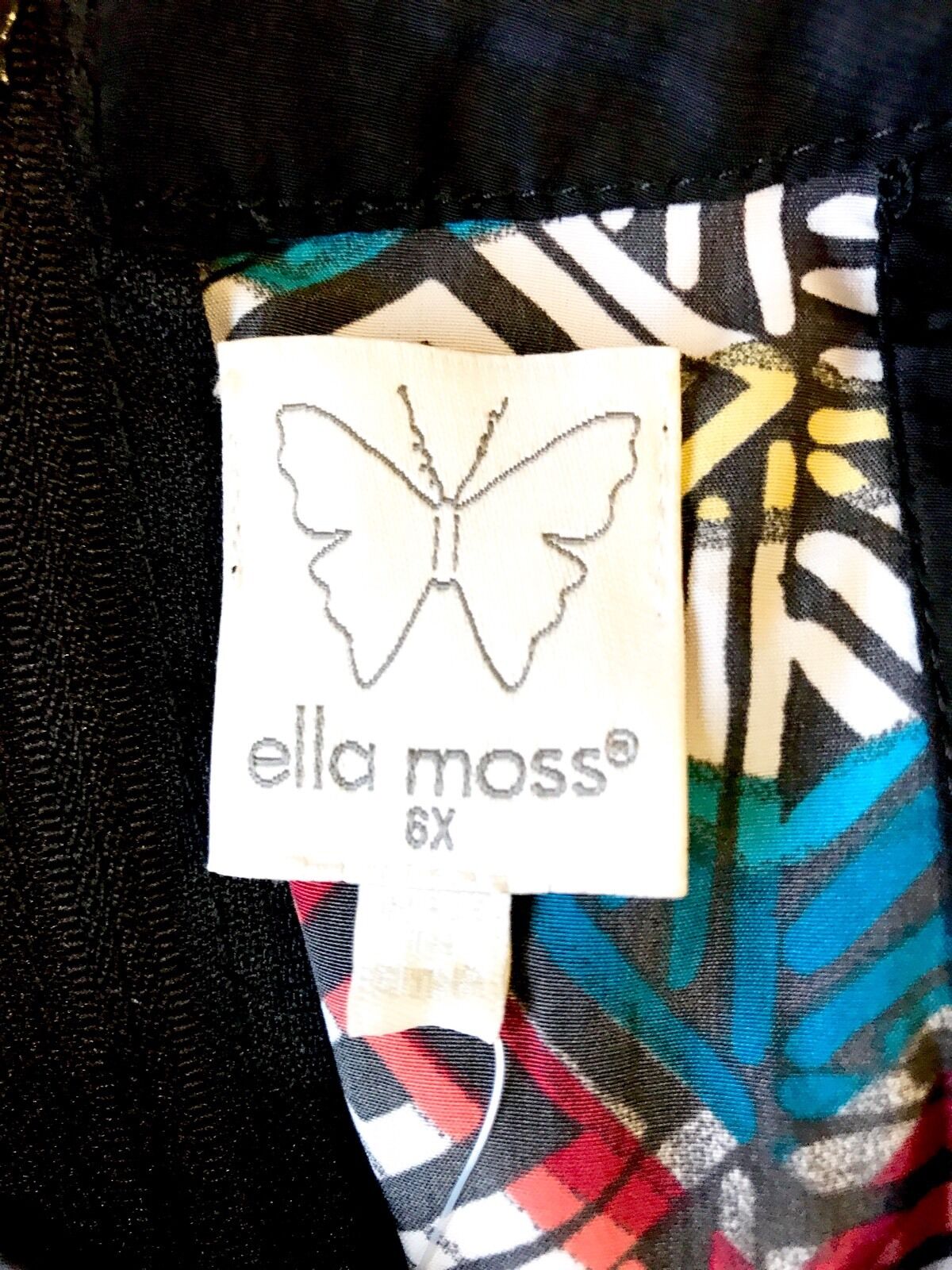 Ella Moss Black Band Diamond Silky Dress. NWT Retail $64 Price $29 Age 6X